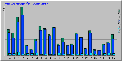 Hourly usage for June 2017