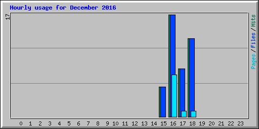Hourly usage for December 2016