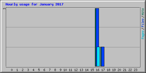 Hourly usage for January 2017